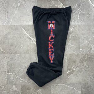 Vintage Disney Mickey Mouse Sweatpants Mens XL Made USA Joggers Cartoon 90s